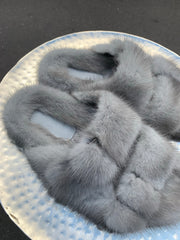 Sandales en vison premium - Gris
