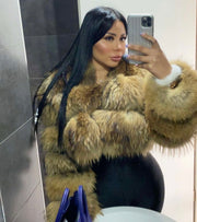 Manteau Raccoon avec col