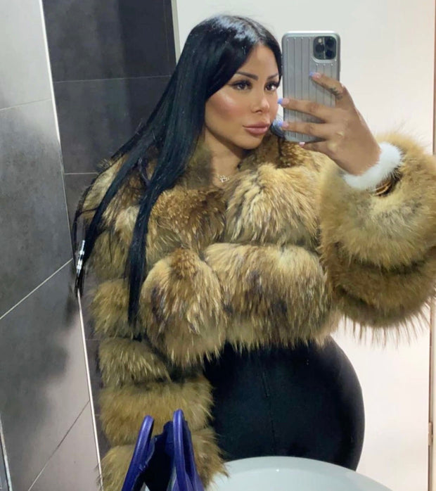 Manteau Raccoon avec col